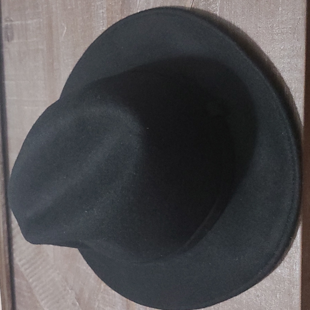 Aqua Black Wool Felted Hat New $98 - Picture 3 of 7